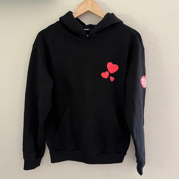 Talentless Hoodie Sweatshirt Black Show Me Love Hooded sweatshirt - Picture 2 of 9